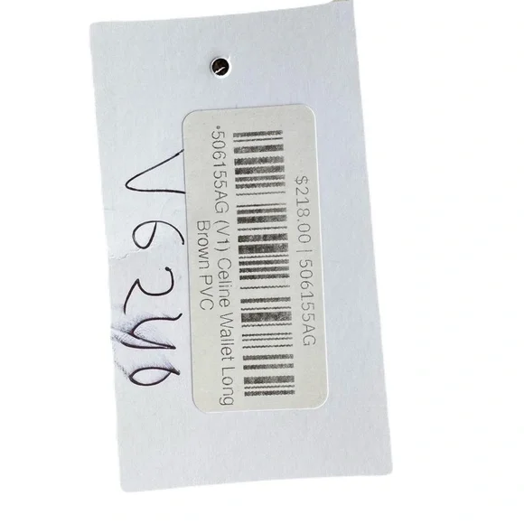 Celine Monogram Leather Long Wallet PVC W/ Kiss Lock And Gold Accents - Picture 9 of 16